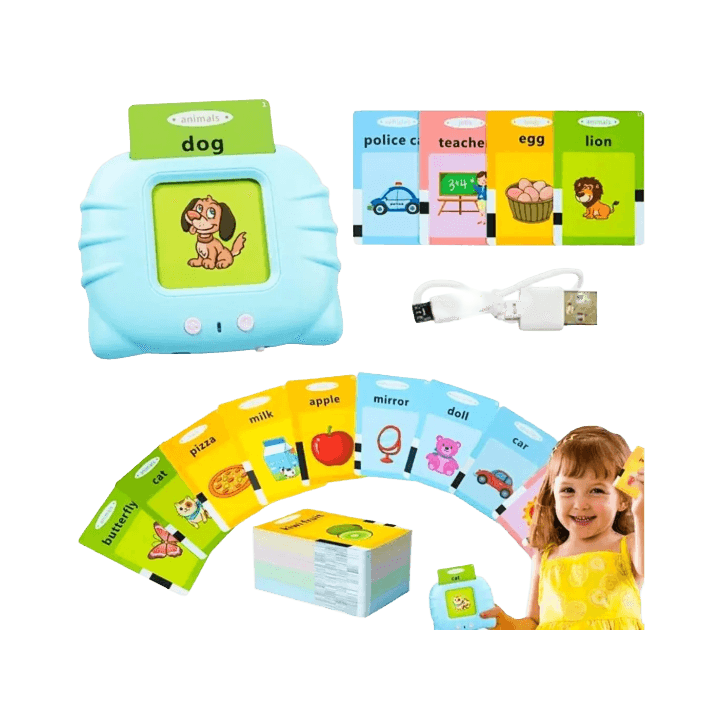 Audible Talking Flash Card Reader with 112 Double-Sided Educational Cards