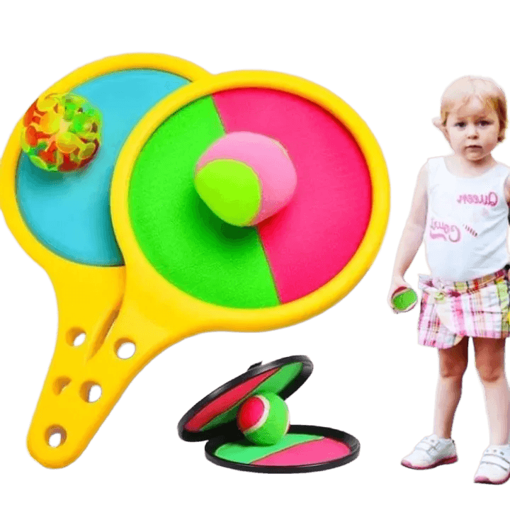 Funny Outdoor Parent‑Child Suction Ball and Racket Set (2 Rackets + 1 Sticky Ball)
