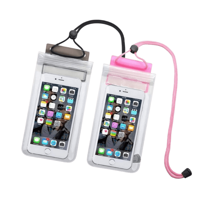 Touch-Friendly Waterproof PVC Phone Pouch (Up to 7″) with Lanyard