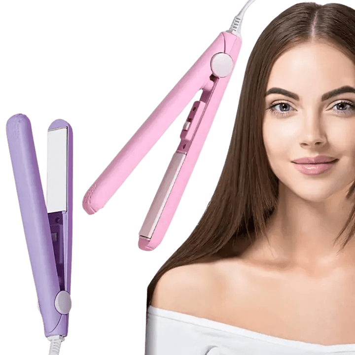 Portable Mini Hair Straightener with Travel Case