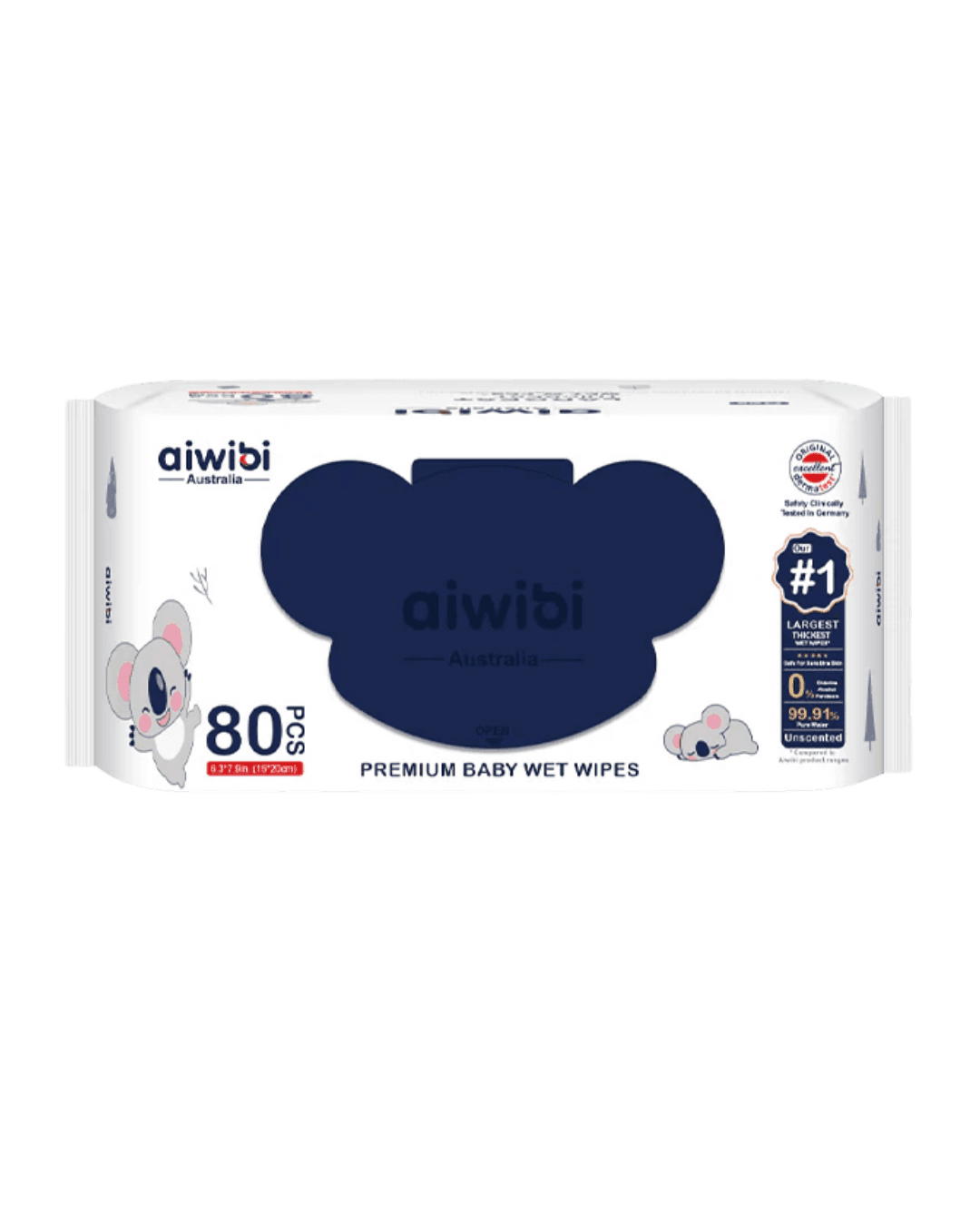 Aiwibi 99.91% Water Wipes 80 Pcs