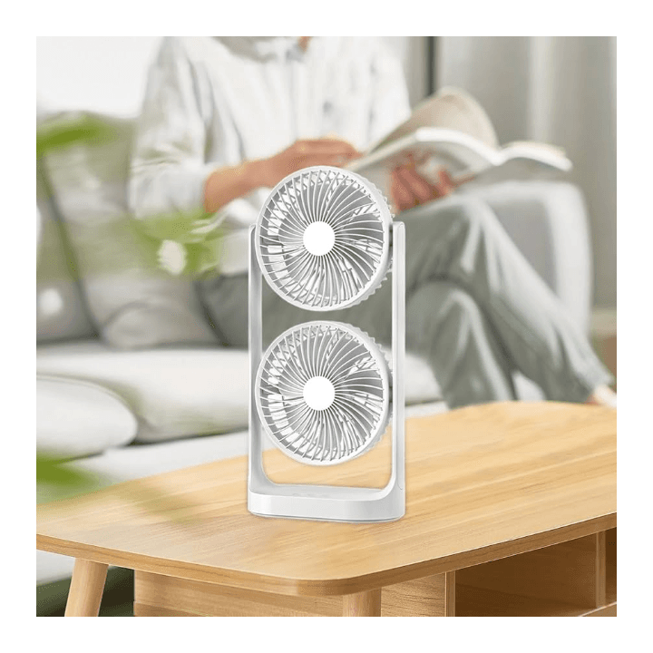 Double Layer Desk Fan – 3 Speed Portable Table Cooling Fan