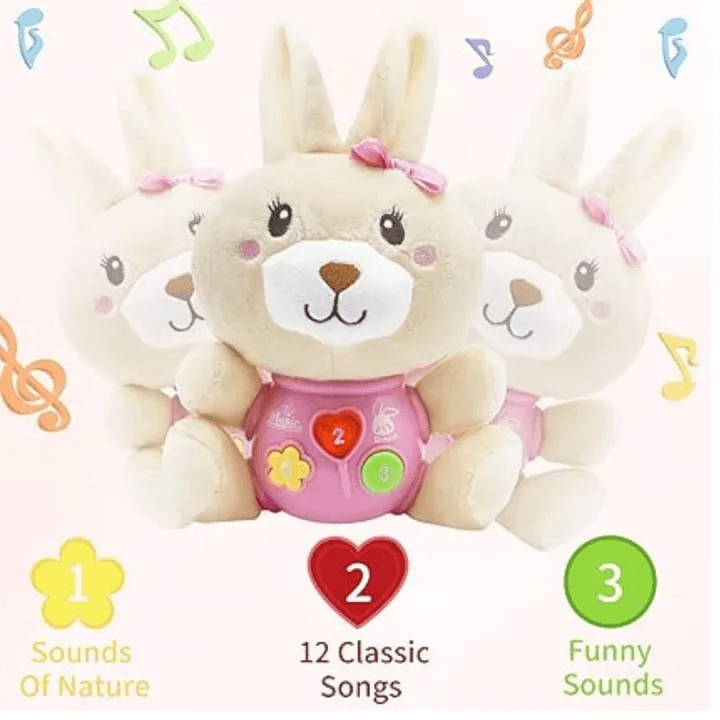 Baby Bunny Musical Toy – Plush Light & Sound Sensory Bunny for Babies