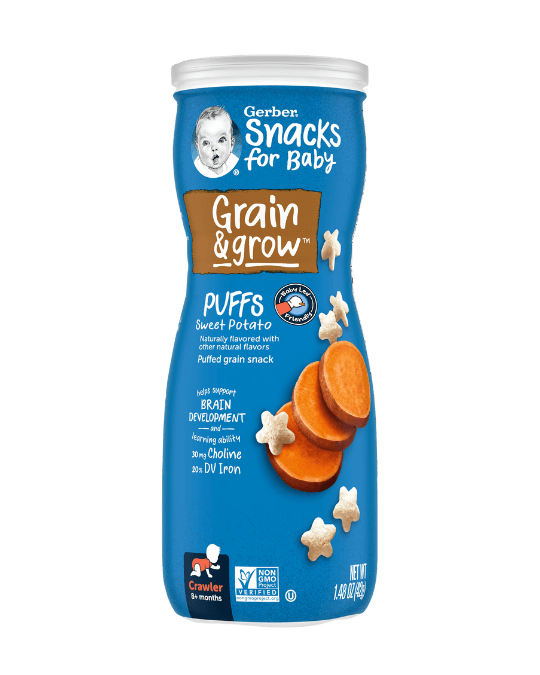Gerber Grain & Grow Puffs Sweet Potato  8+ Months - 1.48 oz (42 g)