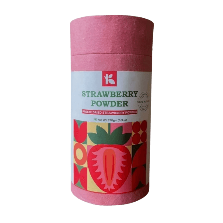 Khetipati Organics Dehydrated Strawberry Powder – 100% Natural Dried Strawberry Powder (No Added Sugar, No Preservatives)