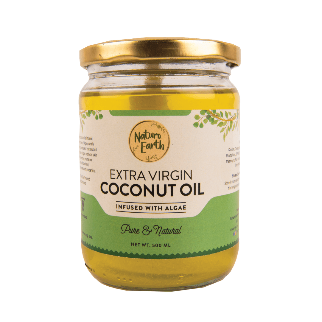 Naturo Earth Organic Cold Pressed Extra Virgin Coconut Oil with Algae | 500ml
