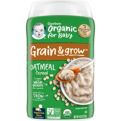 Gerber Organic Oatmeal Single Grain Cereal, 1st Food