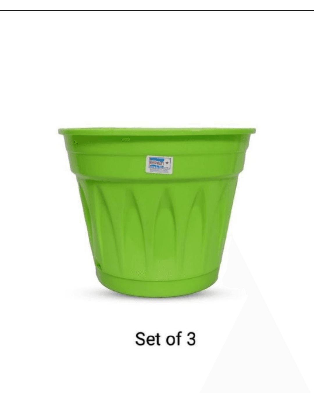 Green Color Of Bagmati Elegant Planter With plate 9 Inches Set Of 3 Bagmati planter Pot |