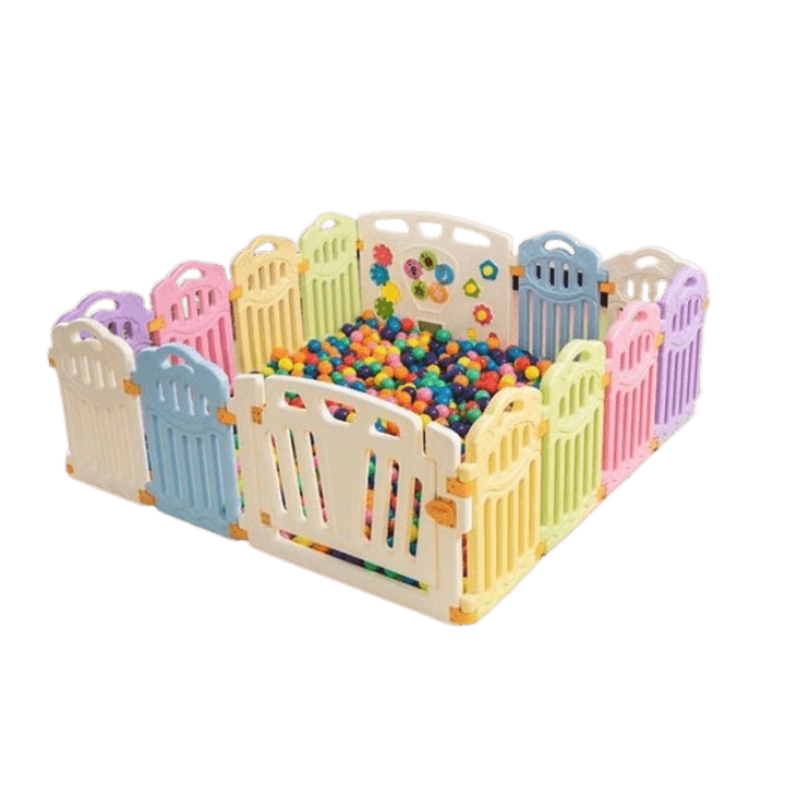 16‑Panel Baby Playpen – Foldable Safety Play Area with Door for Infants & Toddlers