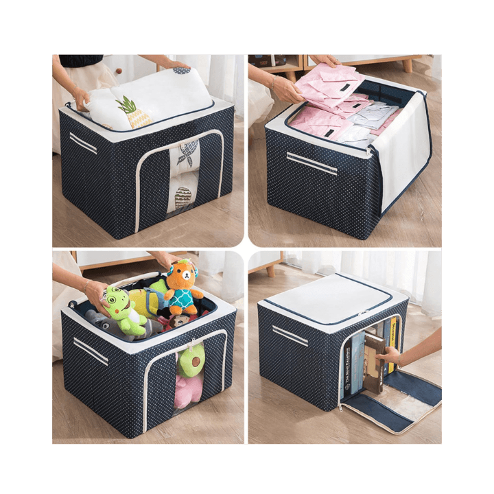 Foldable 66 L Multicolor Oxford Cloth Storage Box Organizer