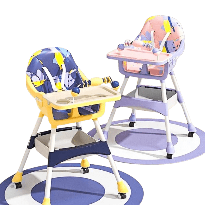 Fantastic Kids Toys Adjustable Baby High Chair – Newborn Feeding Chair with Double Tray & Toy Table