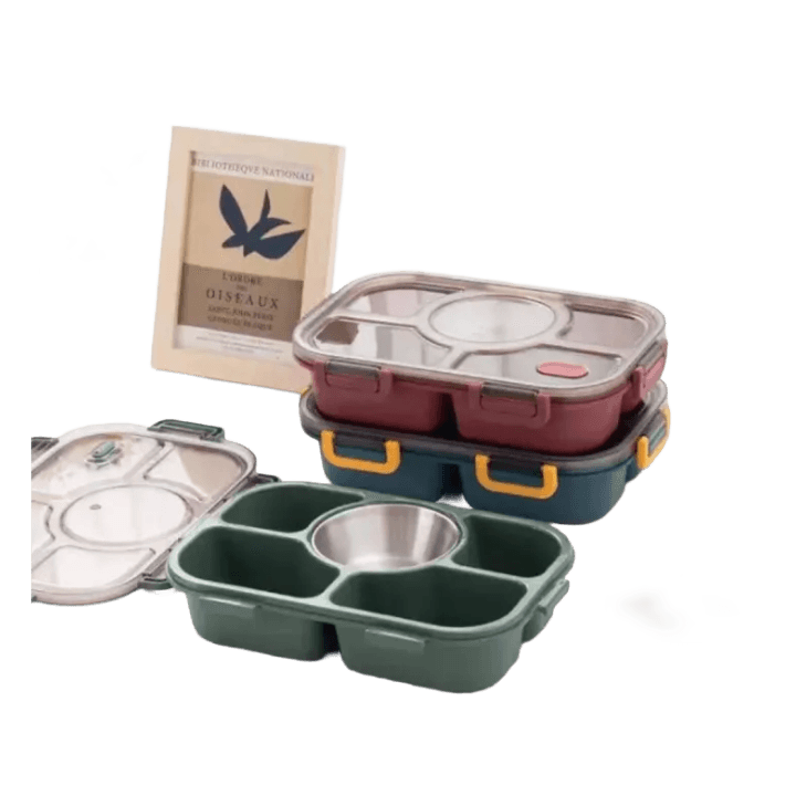 Leakproof 5-Compartment Bento Lunch Box – BPA-Free Meal Prep Container for Kids & Adults