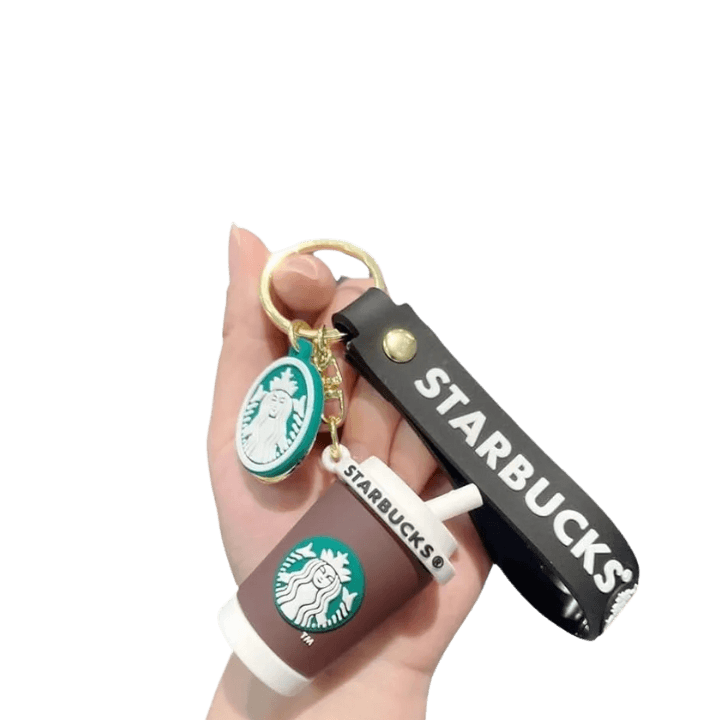 Rubber Starbucks Cup Keychain – Mini Coffee Mug Style Keyring