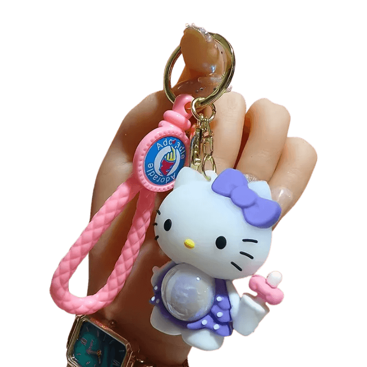 Hello Kitty Cartoon Keychain – Stylish Key Ring for Women and Kids, Decorative Bag Pendant for Everyday Use
