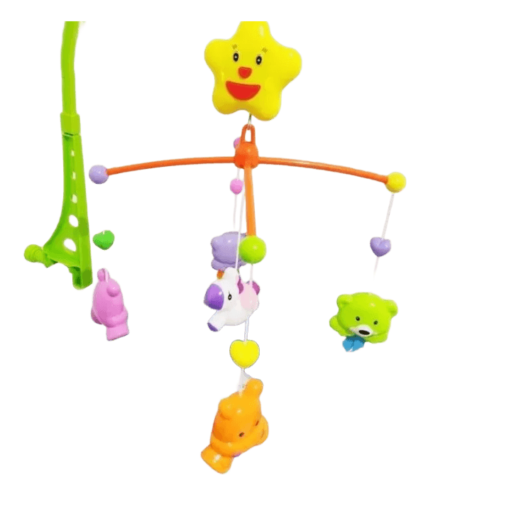 Colorful Musical Bed Bell Hanging Toy – Rotating Musical Mobile for Babies