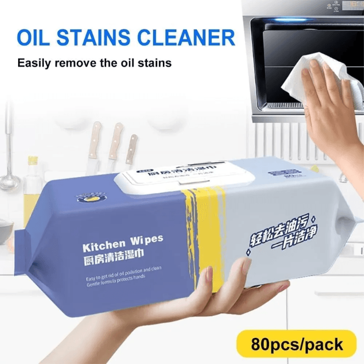 Strong Decontamination Kitchen Cleaning Wipes – Heavy-Duty Disposable ( 1 Packet )
