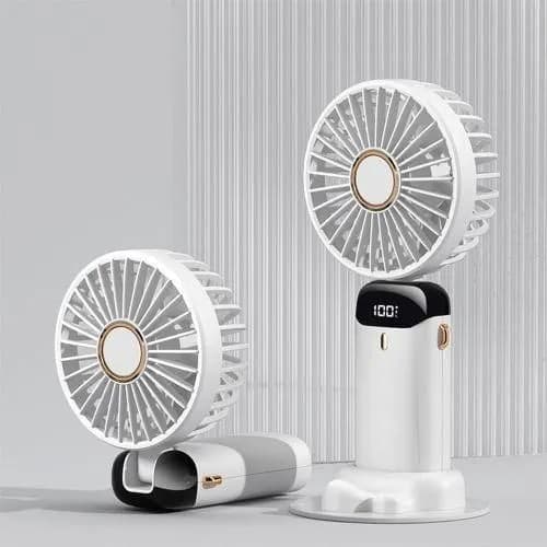 Portable Hand-Held Fan – Multifunctional Folding Double-Headed Design with Neck Lanyard