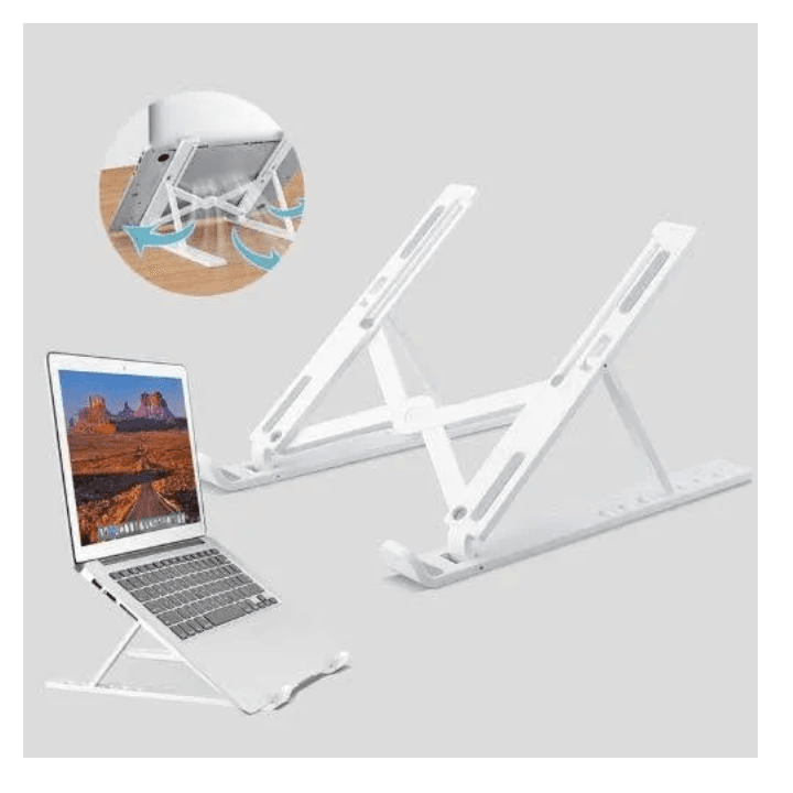 Adjustable Aluminium Alloy Laptop Stand – Portable Metal Laptop Holder