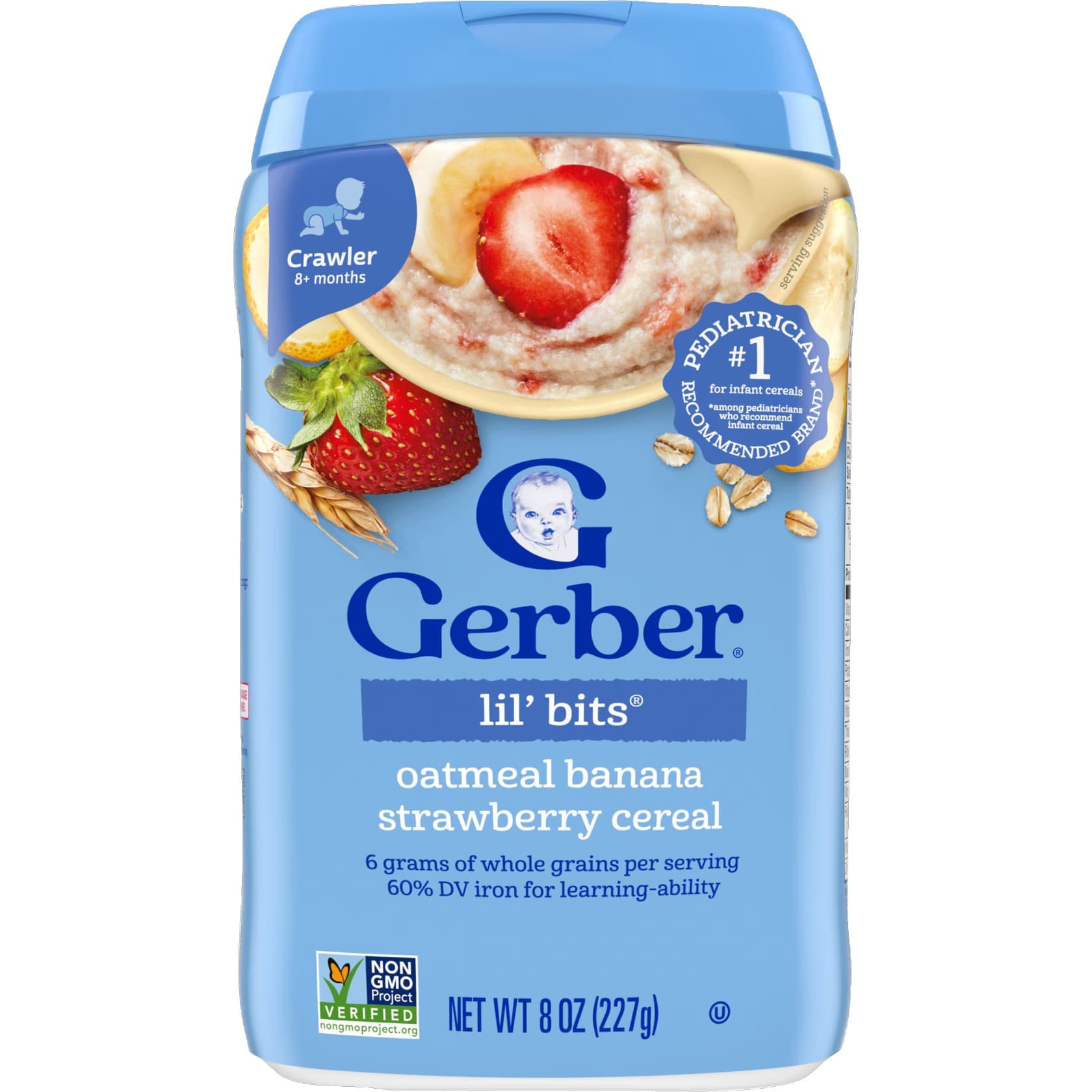 Gerber Lil' Bits Oatmeal Banana Strawberry Baby Cereal