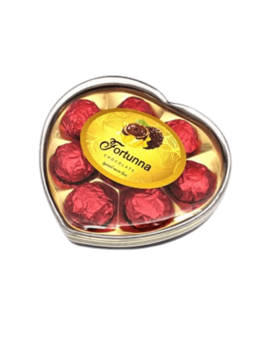 Fortunna Chocolate Red 8's Heart Red 100g