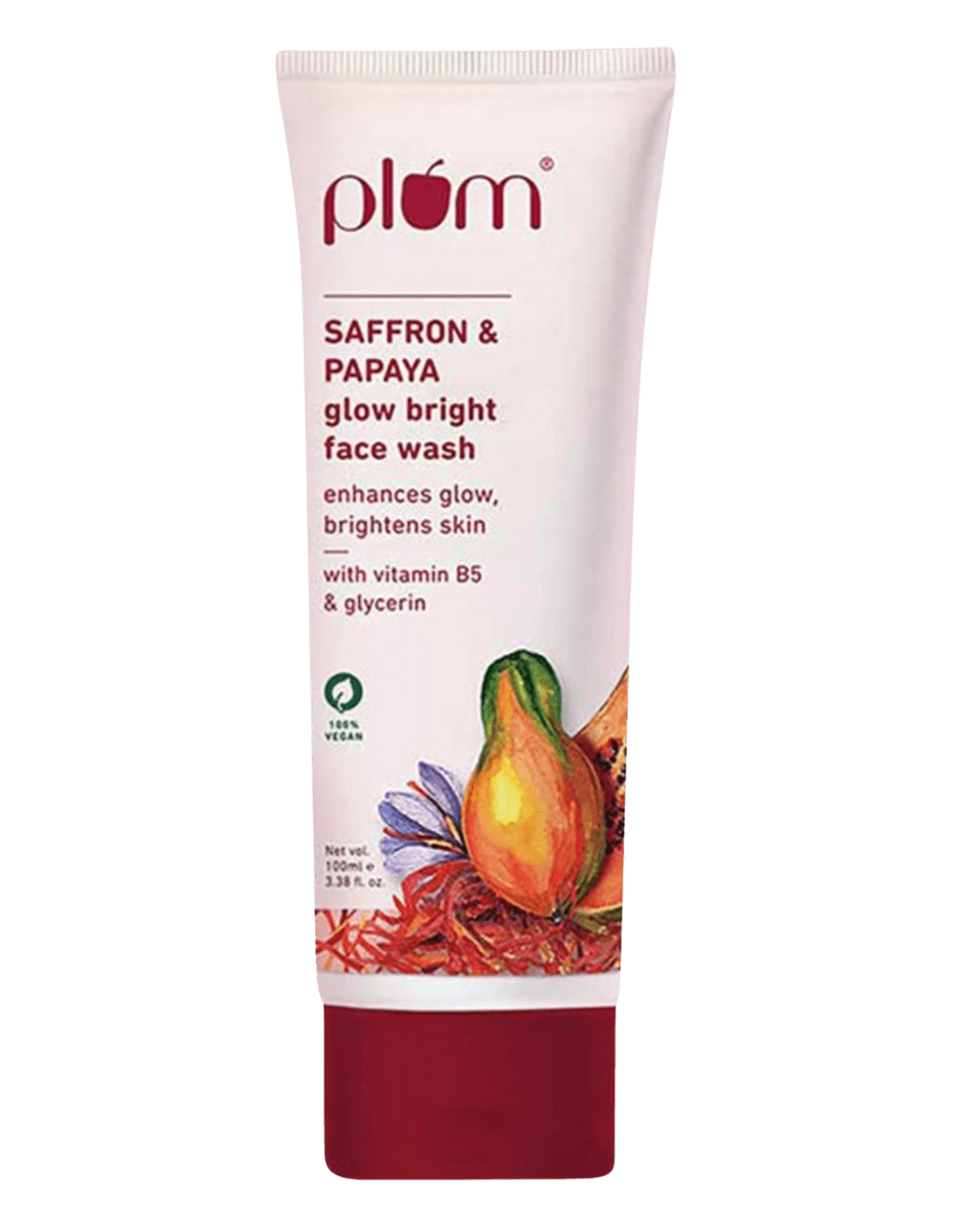 Plum | Saffron & Papaya | Glow Bright Face Wash | 100ml