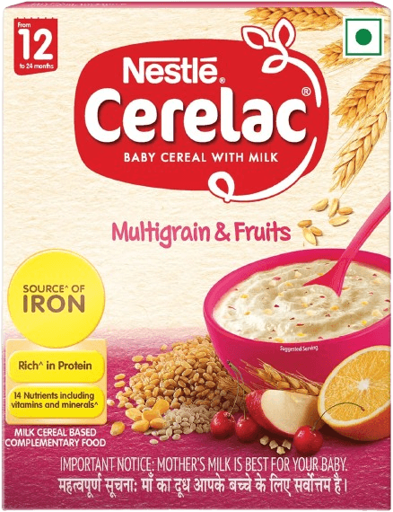 Nestle Cerelac Multigrain & Fruits From 12-24month