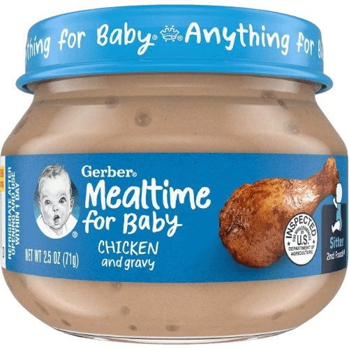Gerber, Mealtime for Baby, 2nd Foods, Chicken & Gravy